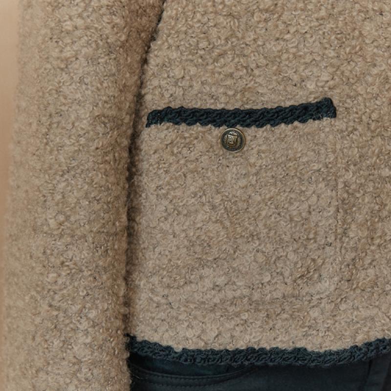 Maxza Black Line Wool Blend Boucle Jacket Zc11qj010on