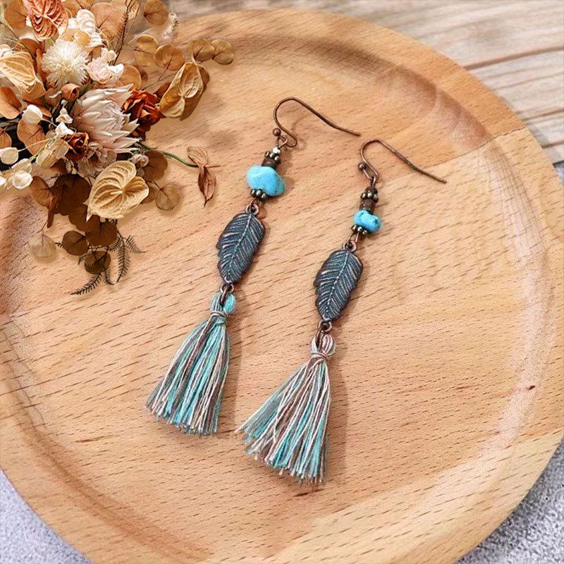 Bohemian Ethnic Tassel Earrings - Tribal Style for Holiday Travel Photography