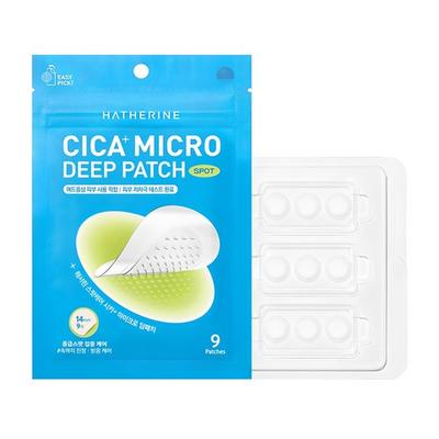 Hatherine Spot Care Cica Plus Micro Deep Patch 9pz - cerotto per brufoli, Coreano