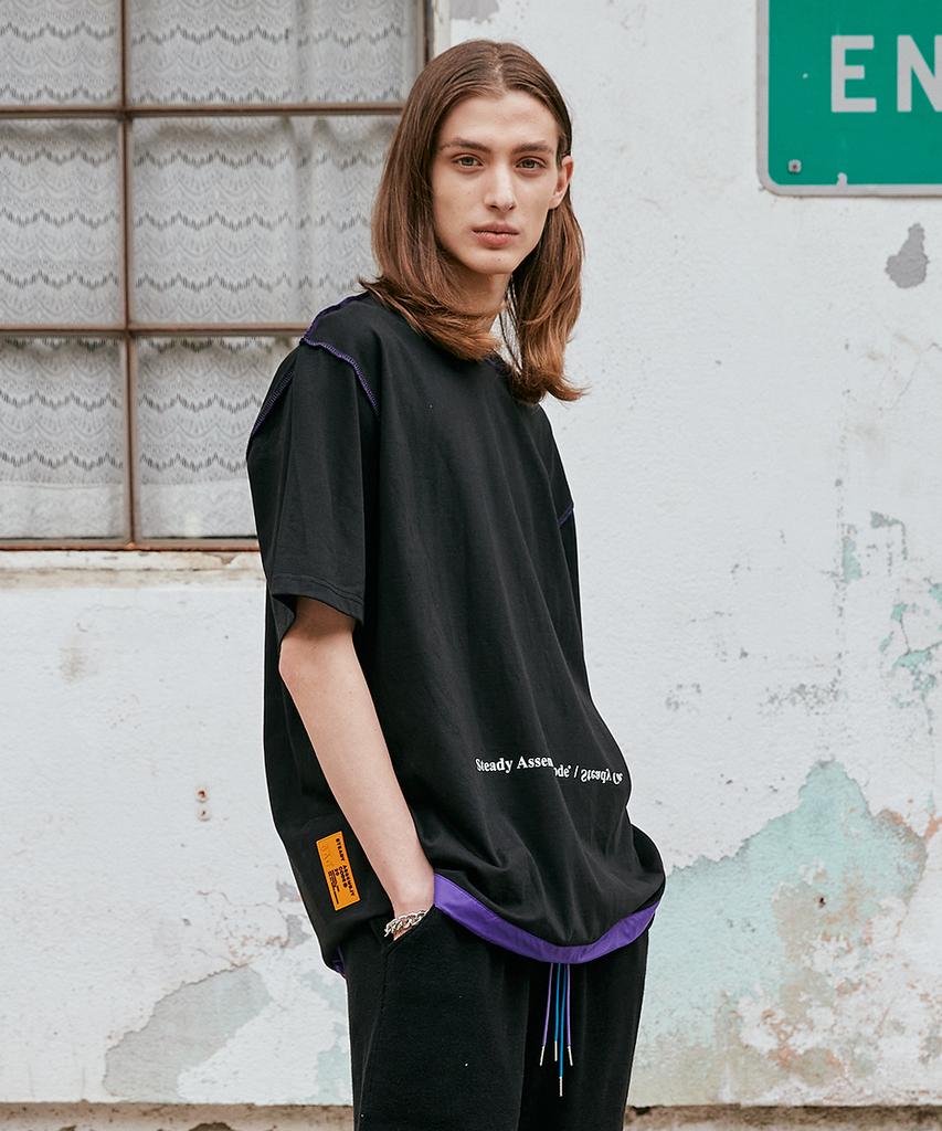 SAC STUDIO Cozy Block T-Shirts Black