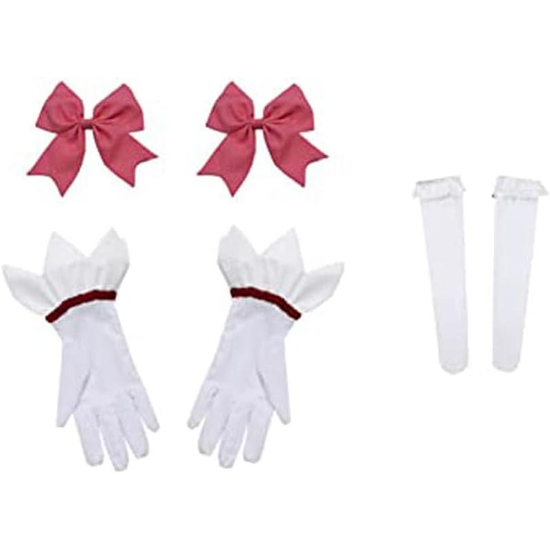 Rosa Anime Cosplay Kleid, Magisches Mädchen Halloween Party Rollenspiel Kostüm Set