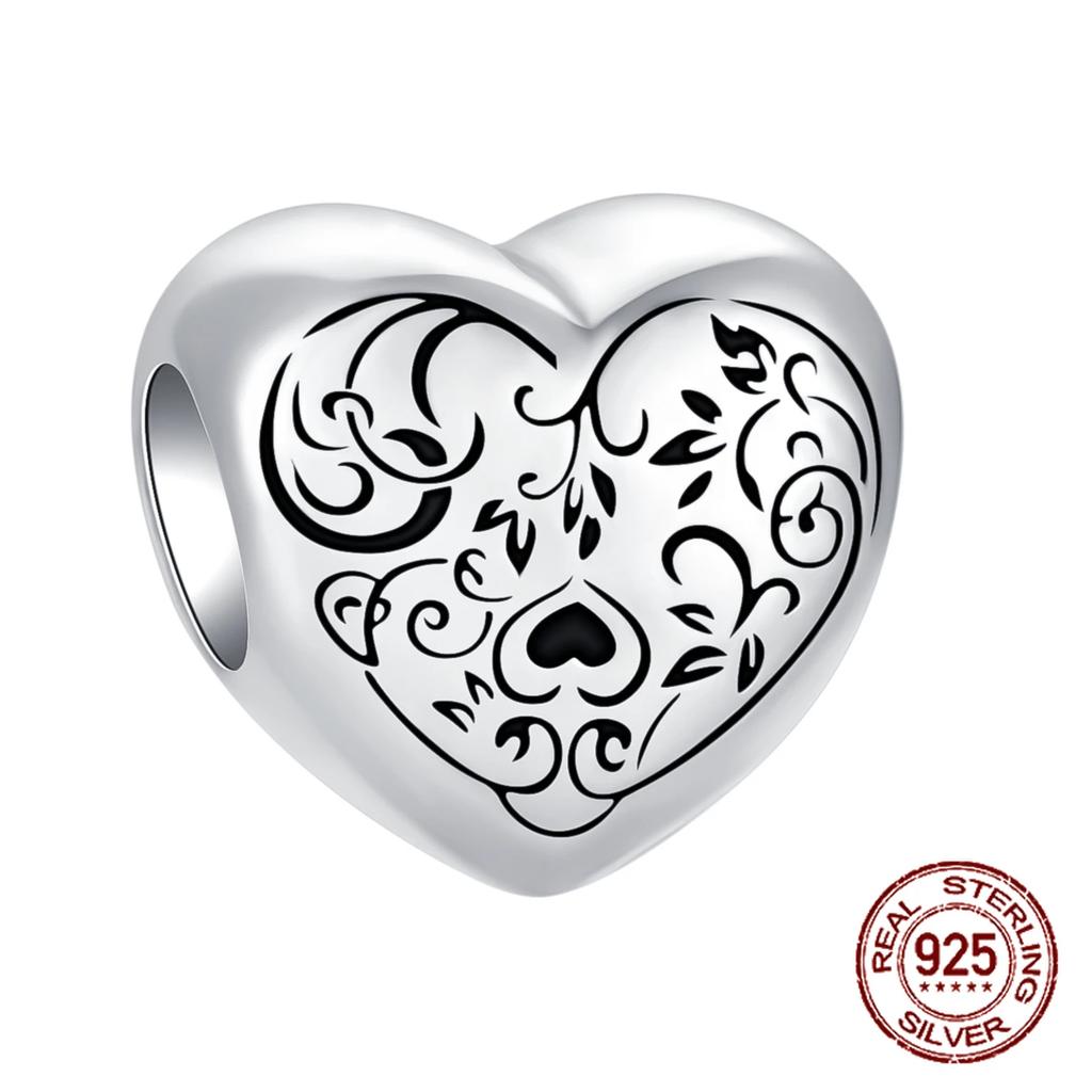 925 Silver Family Grandma Love You Mother Beads Pandent Charm Fit 4MM Hole Diameter Bracelet DIY Bead Ms Jewelry Gift