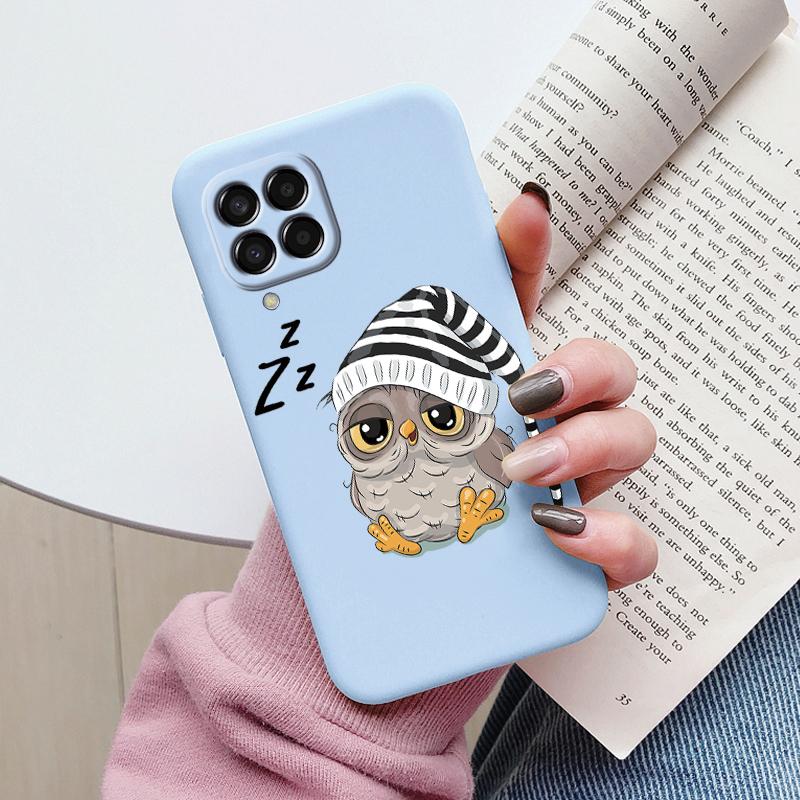 Cute Painted Case For Samsung Galaxy M33 M53 5G Soft Cover Cartoon Cat Sunflower TPU Funda For Samsung A17 A55 A56 Women Coque