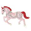 Rhinestones Embellishments Horse Brooch Enamel Animal Lapel Accessory With Crystal Details For Everyday Wear