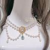 Original Lolita Pearl Necklace Handmade Lolita Accessories Wedding Decoration Fashion Tea Party Gorgeous Court Versatile