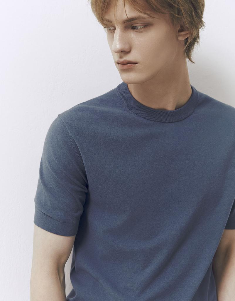 CONCEPTS1ONE Washable Crew Neck Short Sleeve Knit Sweater 10056522/056522 [2Color]