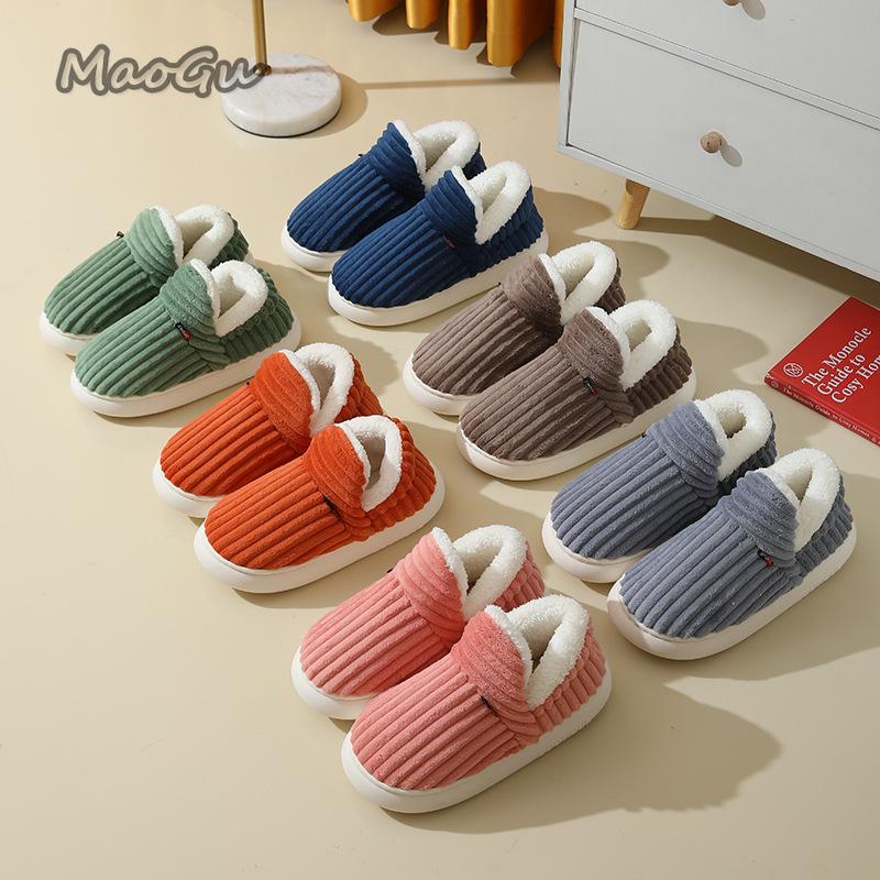Cozy Plush Shoes for Women Men Home Cotton Slippers Comfortable Indoor Slip on Fuzzy Ankle Shoes Thick Bottom Pantuflas Mujer