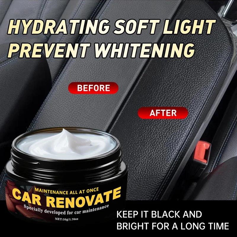 Q19 YC16 Car Plastic Restorer  Back To Black Gloss Auto Interior Leather & Panel Renewal Wax Automotive Polishing Wax