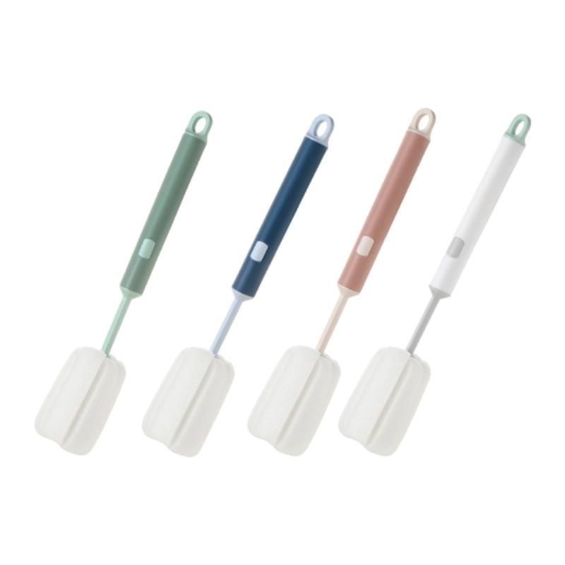 Detachable Sponge Cleaning Brush Long Handle Design Safely Removes Stubborn Stains From Cups Baby Bottles Kitchenware