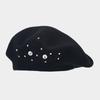 Berretto Elegante di Lana di Lusso per Donna Berretto Francese con Strass Cappello Invernale Caldo Morbido Berretto in Angora Cappello da Artista Logo Personalizzato