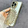 Electroplated Peacock Rhinestone Case for iPhone 15/16/17 Pro Max