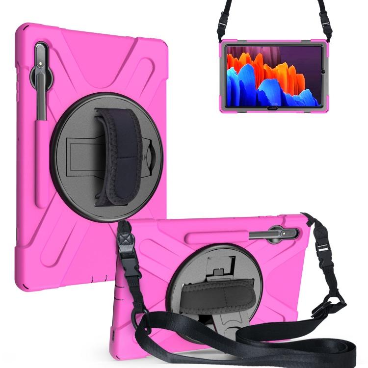Full Body Shockproof Tablet Cover for Samsung Galaxy Tab S7 FE 12.4 T730 With Hand Strap Rotating Kickstand