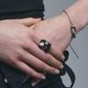 SENTIMENTS NO306 [BLACK] SQUARE METEOR RING