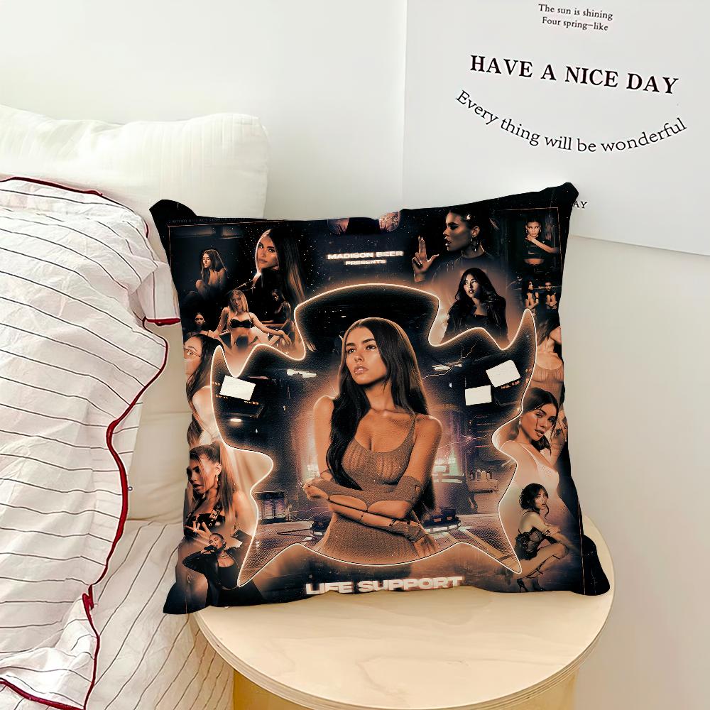 Singer Madison Beer cushion cover Comfortable soft hogar pillowcase for Sofa Living Room Bed Home Decor Protective Covers