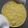 Moneta della Confessione in Oro Quadrifoglio - Gettoncino Dorato Portafortuna Regalo