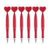 PATIKIL Set of 6 Heart Ballpoint Pens 1.0mm Extra Fine Cute Twist Office Supplies Valentine Christmas Wedding Red