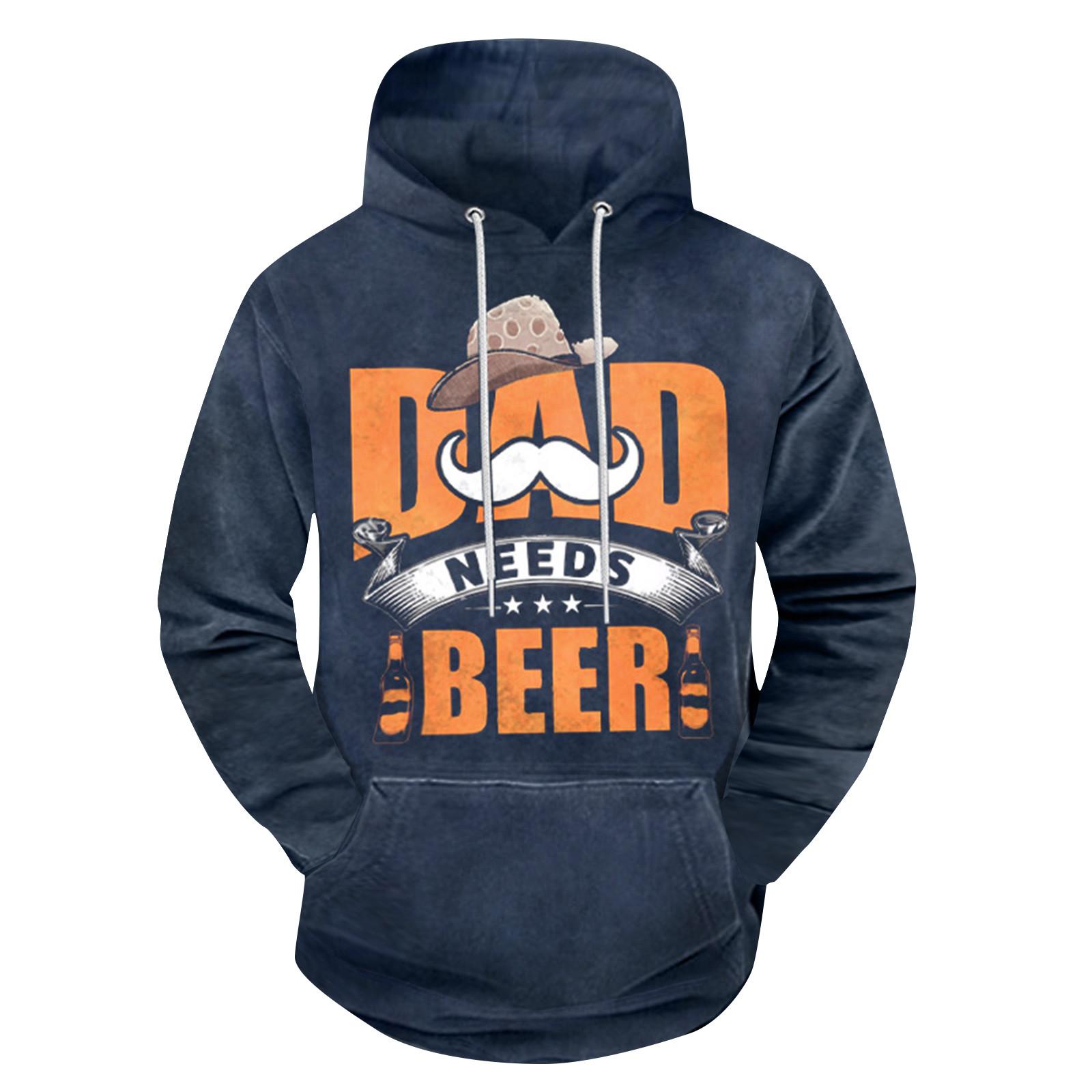 

Модный свободный мужской и женский свитер с капюшоном с длинным рукавом и принтом L