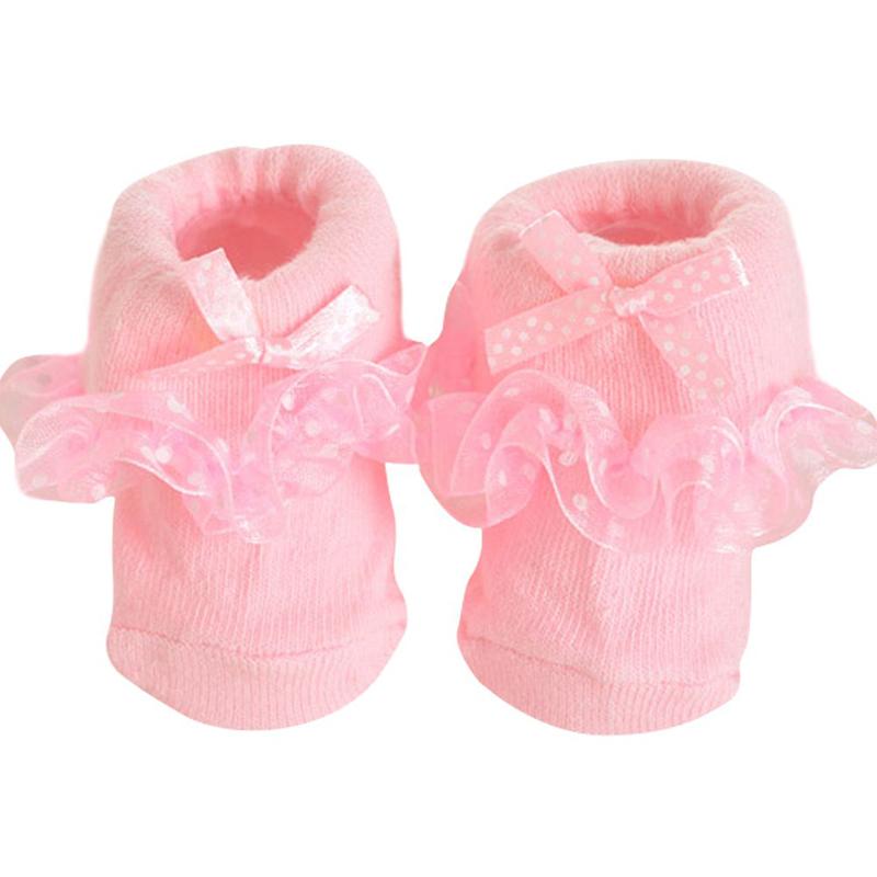 Infant Baby Girl Lace Ruffle Frilly Ankle Socks Sweet Princess Soft Cotton Socks