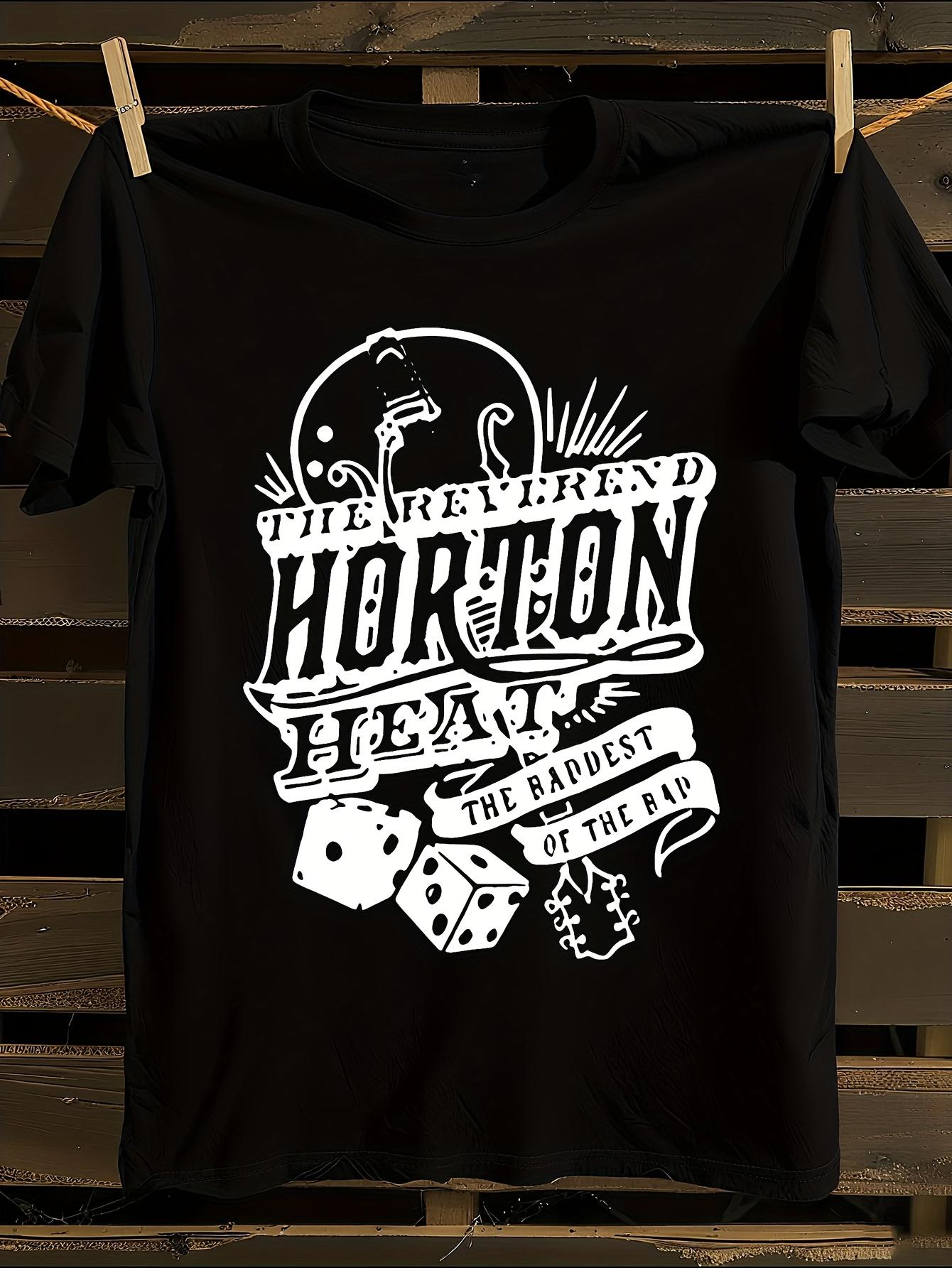 Reverend Horton Heat Heavyweight Graphic T-Shirt Mens Tshirt Womens Tshirts with Letters Print Short Sleeves T-Shirt Casual Street Tee Shirt Top S