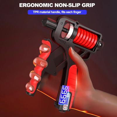 Grip Strength Trainer Adjustable Distance 5-165kg Ergonomic Non-Slip Rubber Hand Gripper Forearm Strengthener with Electric Counter