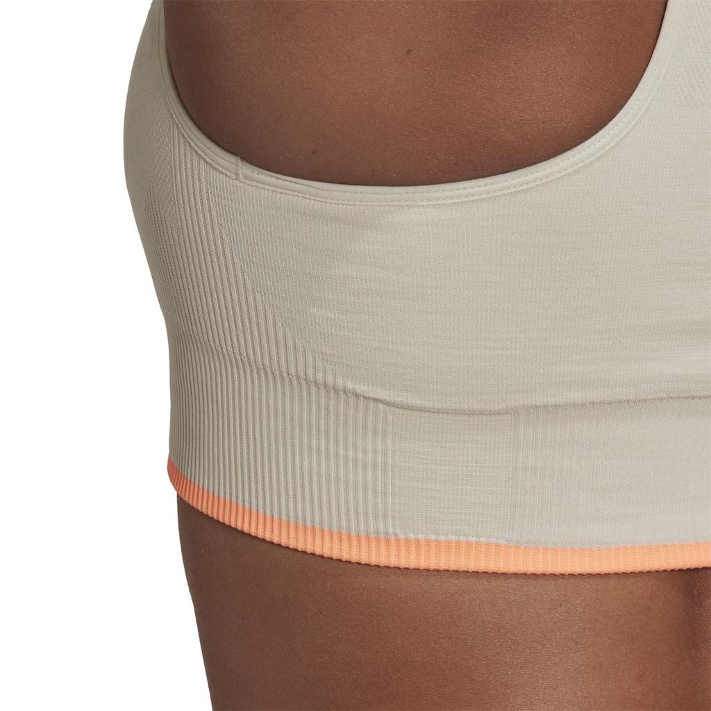 Adidas TF570 Sports Medium Seamless Merino Wool Running Orange Size M Women's Bra, Support, Bra, Alumina/Beam (HL8599),
