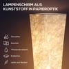 Floor Lamp with Paper Shade, Foot Switch, 3 Brightness Levels, White