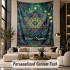 Mandala (19) Thema Personalisierte Wandteppich Benutzerdefinierter Name Text Wandbehang Tapisserie Haus Hintergrund Dekoration