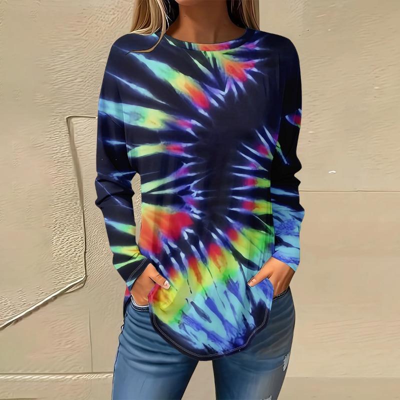 European and American fashion women round neck T-shirt