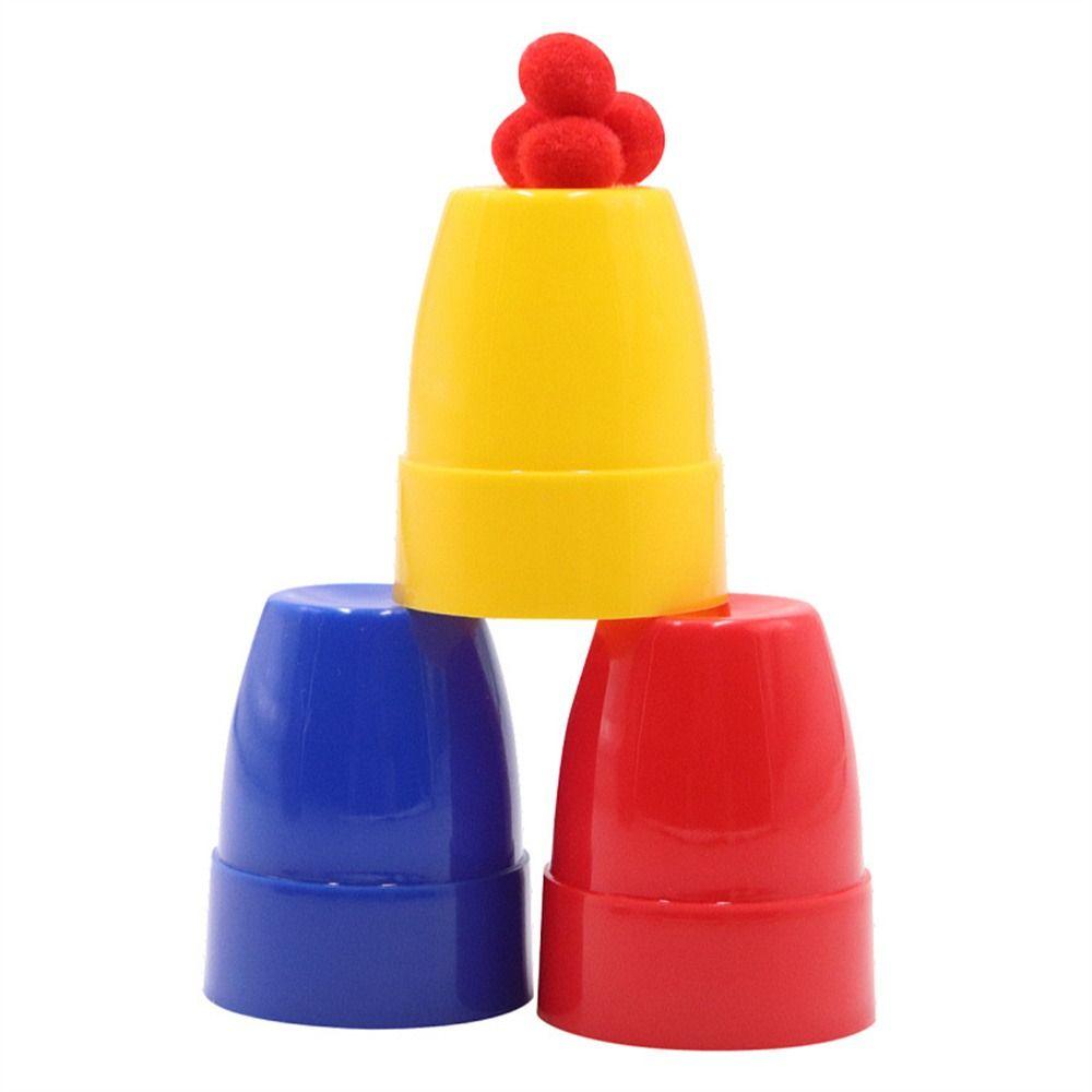Magische Requisiten Magische Drei Becher Erscheinen Verschwinden Magische Tricks Becher Becher Und Bälle Kinderspielzeug