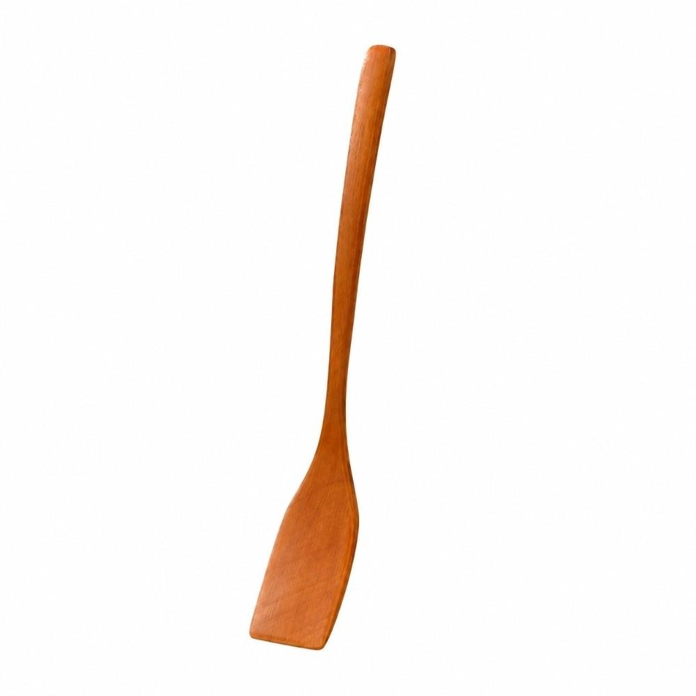 Long Handle Cooking Shovel Smooth Surface Grilling Spatula Portable Wooden Spatula Barbecue Grill