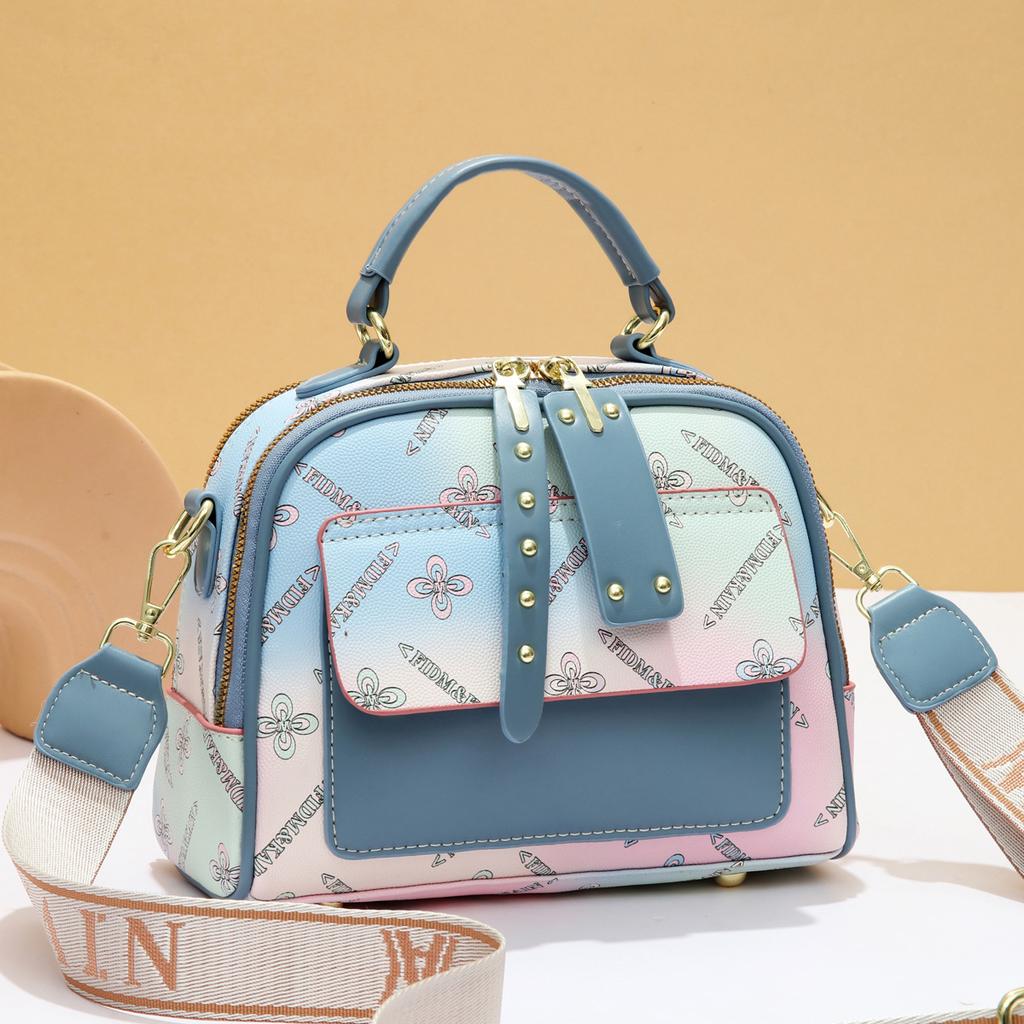 Casual Women's Handbag New Fashion Women's Bag Large Capacity Shoulder Oblique Span Bag Trendy Flower Small Square Bag