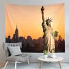 Famous Statue of Liberty Tapestry New York Sunset Night View Tapestry Art Wall Hanging Home Living Room Bedroom Dorm Tapestries