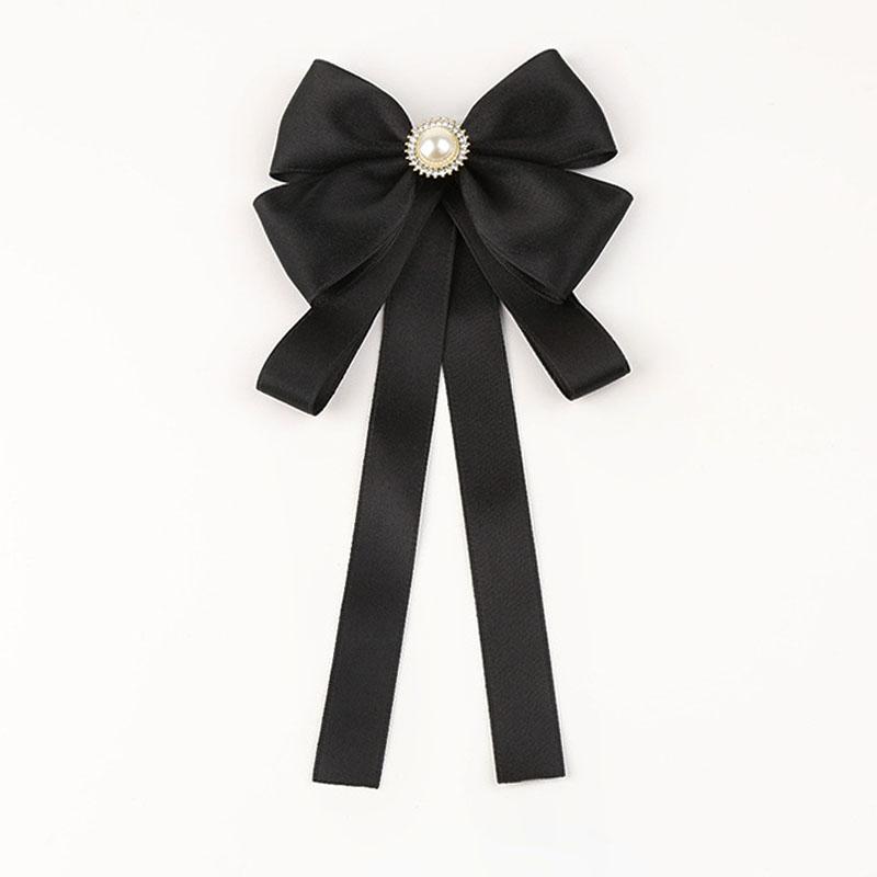 Handmade Bowknot Brooch Fabric Bow Tie British Style Female Shirt Collar Pins Fashion Jewelry Brooches For Women Accessories