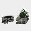 Artificial Driftwood Planter Sculpture Resin Succulents Flower Pots Imitation Wood Pile Porous Bonsais Tree Plant Pots