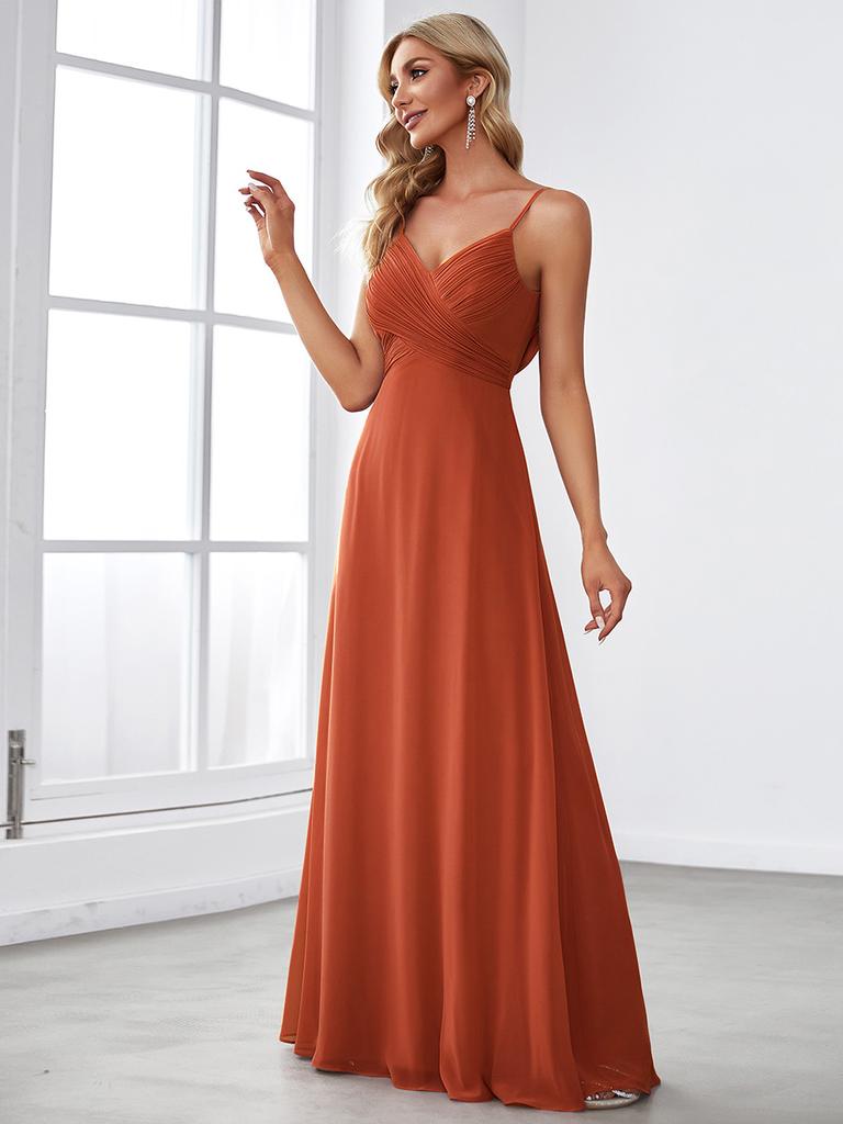 Ever-Pretty Women's Pleated Sweetheart Draped Back Floor-Length Bridesmaid Dress