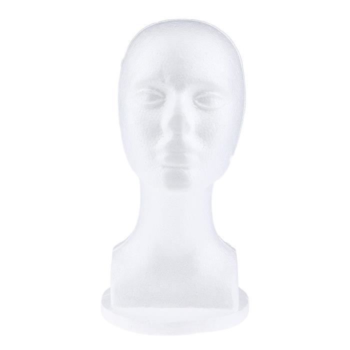 Tête de mannequin en mousse - Styromousse - Mixte - Pour stand - Mannequin féminin
