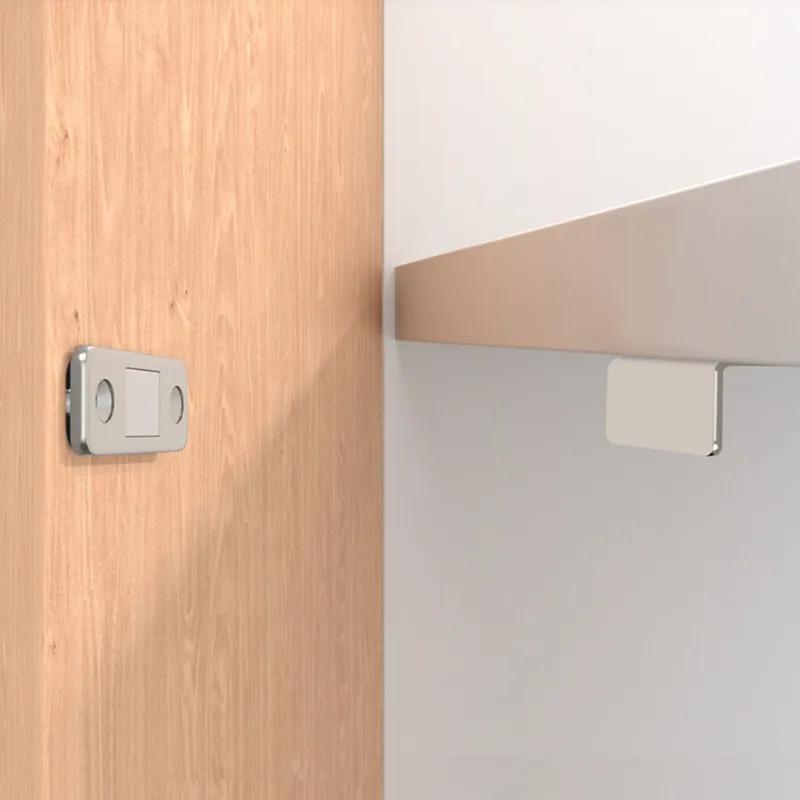 Thin Punch Free L Shaped Anti Collision Door Stopper Invisible Strong Magnetic Suction Sliding Door Stopper Cupboard Closures
