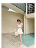 Chic Women's Two-Piece Swimsuit with Back Cross Straps and Tummy Slimming Design
