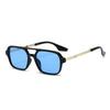 Double-bridge Frame Double-bridge Sunglasses for Women Outdoor UV400 Protection Sun Glasses Men's Retro Square Driving Goggles