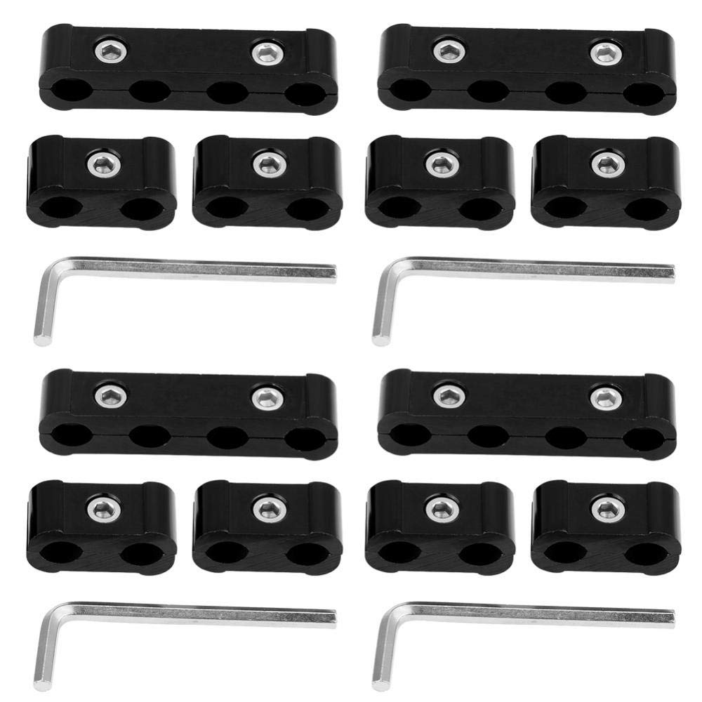 

KIMISS 8mm 9mm 10mm Aluminum Alloy Spark Plug Wire for Engine Wiring Heat Resistant Black Separator, 12-Pack, Organization, чёрный