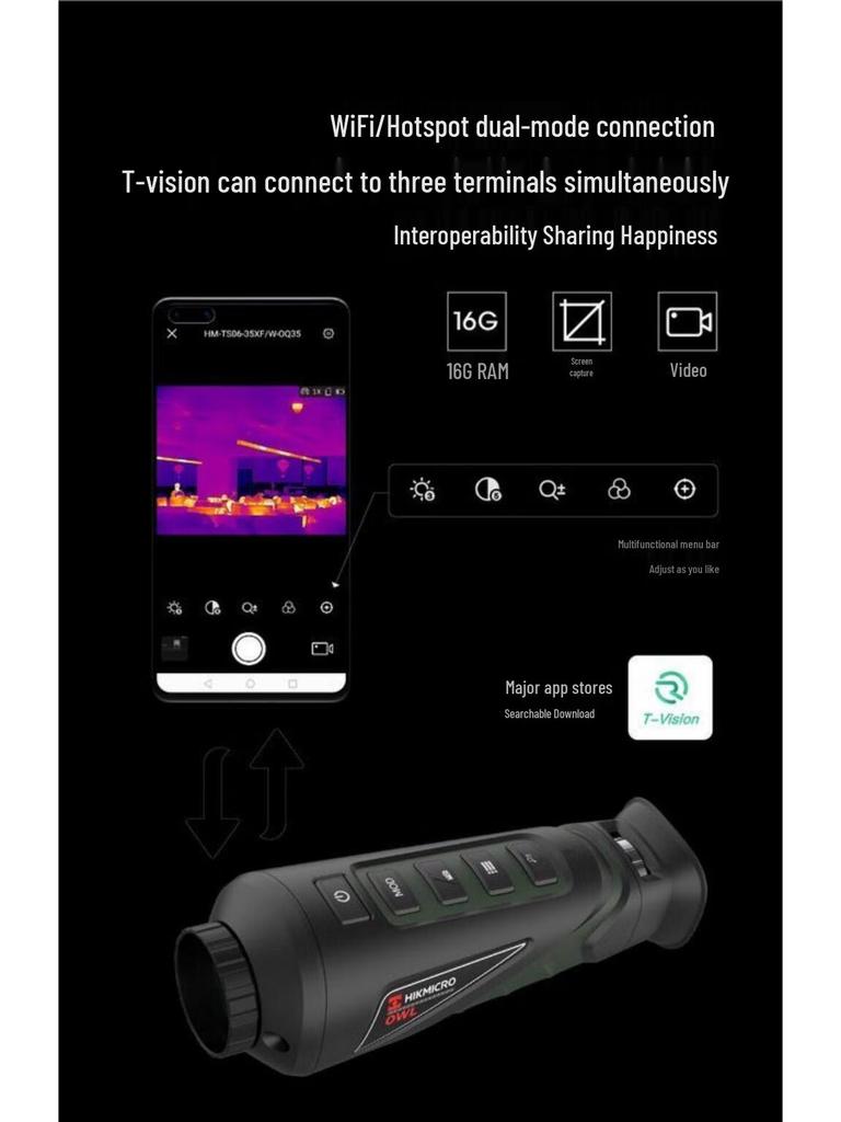 HIKMICRO OQ35 HD Thermal Imaging Night Vision Monocular for Bird Watching