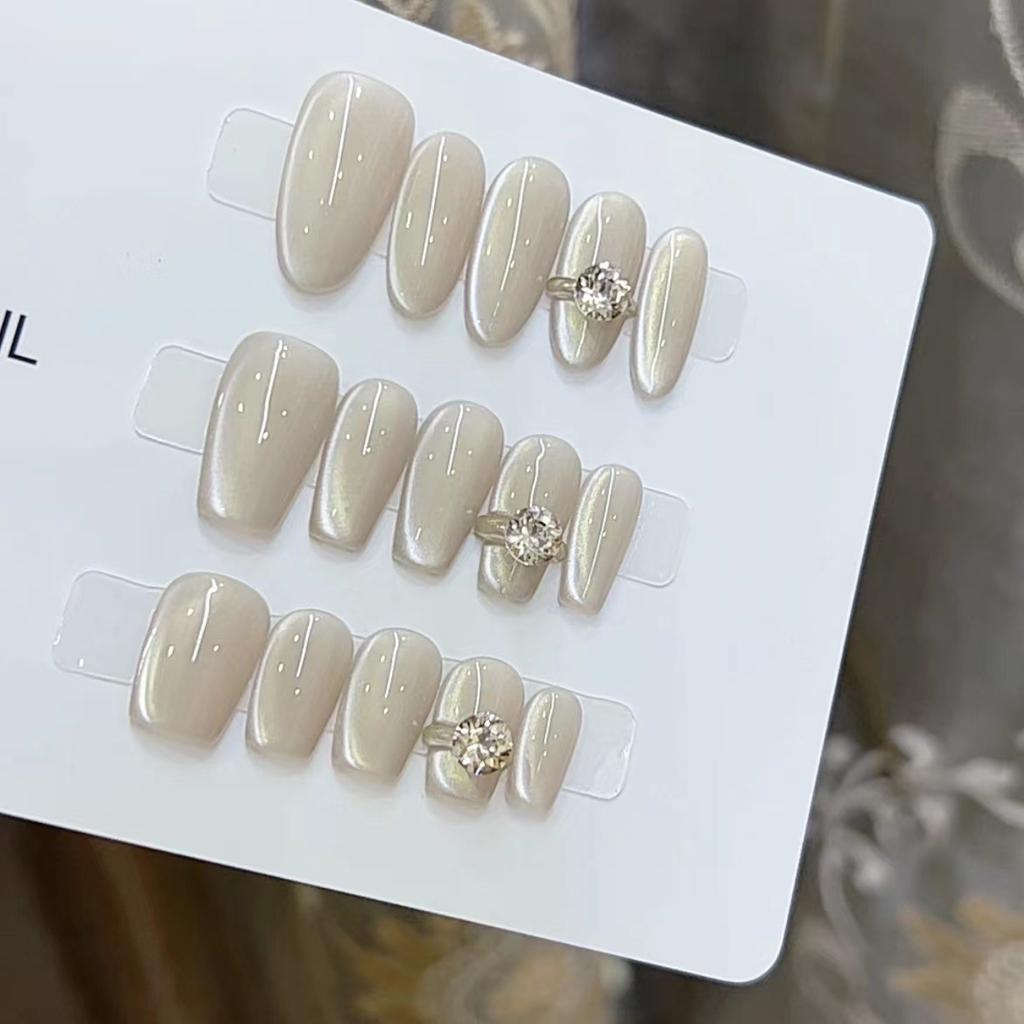 Pure Handmade Phototherapy Wear Nail Tablets Carat Lover Wear Nail Finished Product Reusable Nail Patches