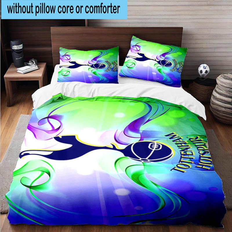 Set Biancheria da Letto Stampato Design Tottenham Hotspur F.C. 3 Pezzi Chiusura Copripiumino Include 1 Copripiumino & 2 Federe Set Biancheria da Letto Decorazioni per la Casa Regali