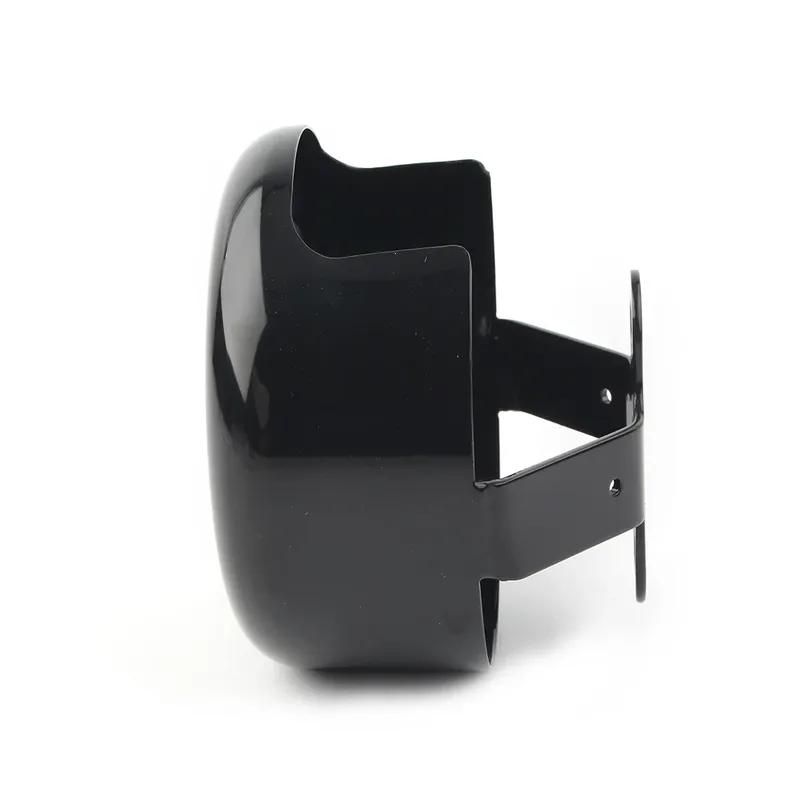 Motorcycle Horn Cover Black Steel For Harley Davidson 1991-2007 2008 2009 2010 2011 2012 2013 2014 2015 2016 2017 Big Twin 45/8"