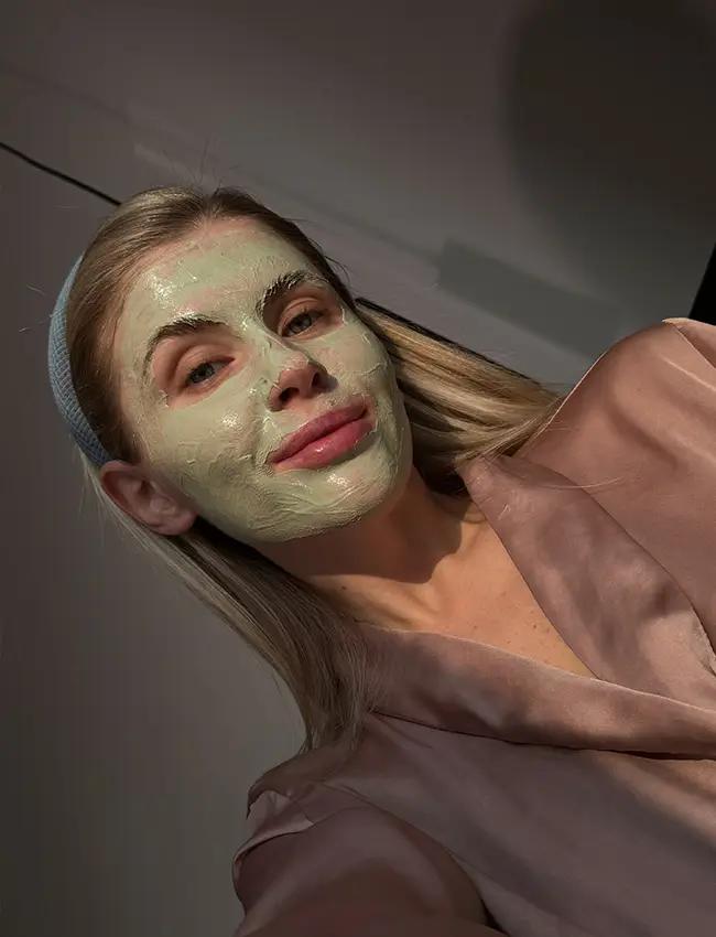 Masque visage détox au matcha et à la spiruline Vesna 50 ml