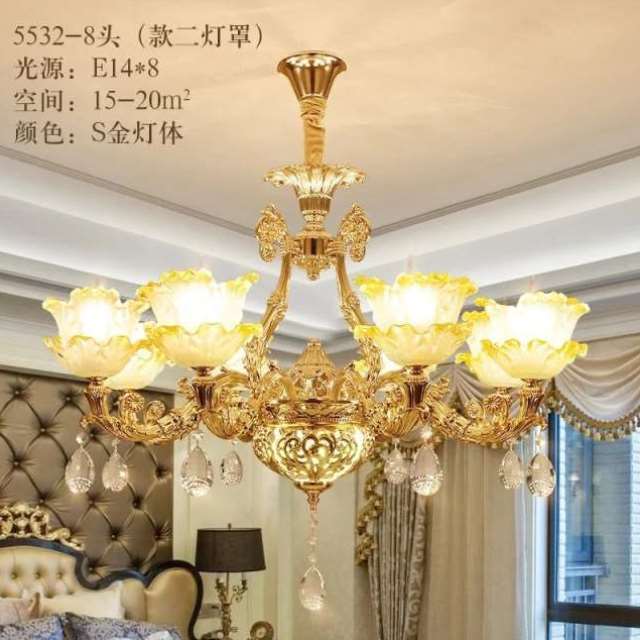 Candelabre europene Vila de lux Candelabru camera de zi Atmosfera simpla Dormitor Lumanare Lampa de cristal Lumini calde pentru restaurant