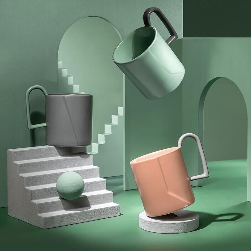 JOYYE Macaron Embossed Ceramic Mug