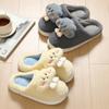 Cloud Baumwollpantoffeln Winter dicker Boden Paar Zuhause Indoor Wärme auf Scheiße treten Haar-Pantoffeln Winter