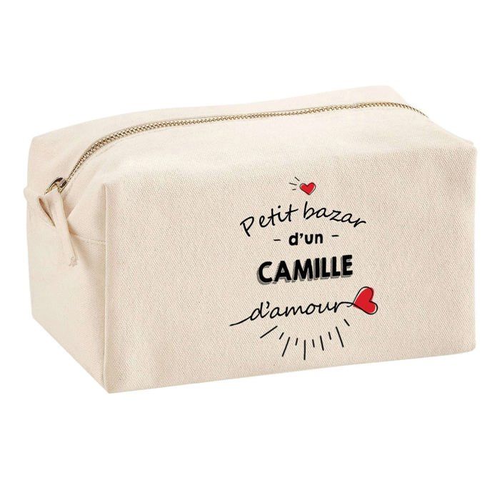 Trousse multifonction Bazar d'un Camille d'amour Cadeau Anniversaire Idée Personnalisé Rentrée | Trousse Scolaire Fournitures Bureau