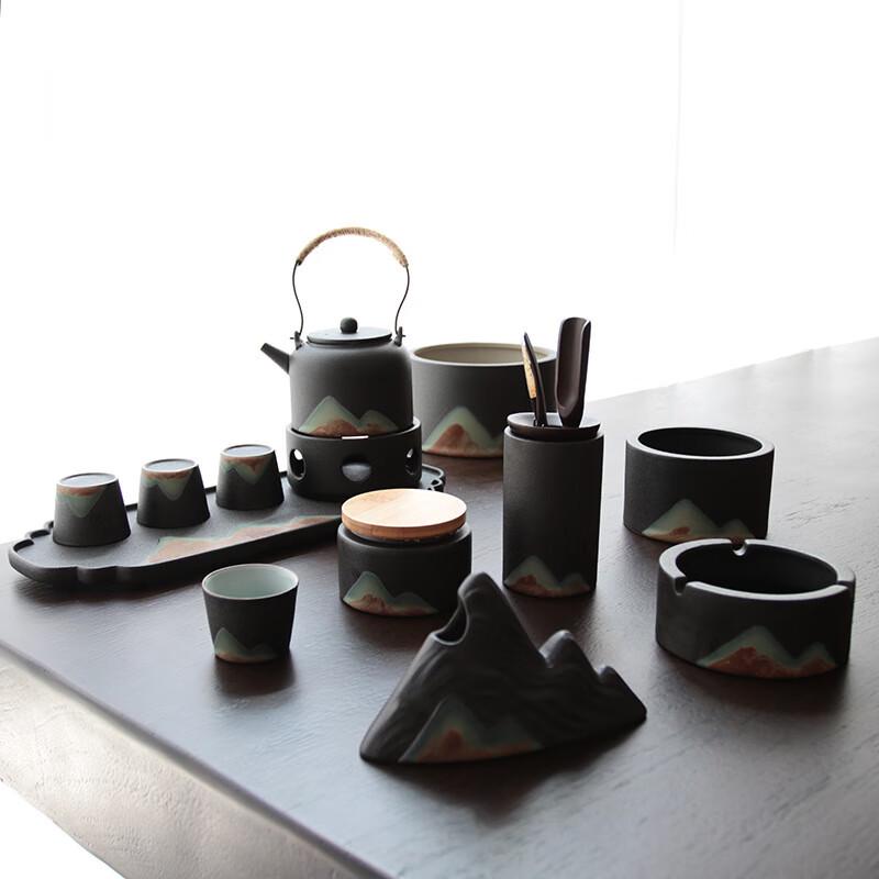 Handmade Black Pottery Kung Fu Tea Set
